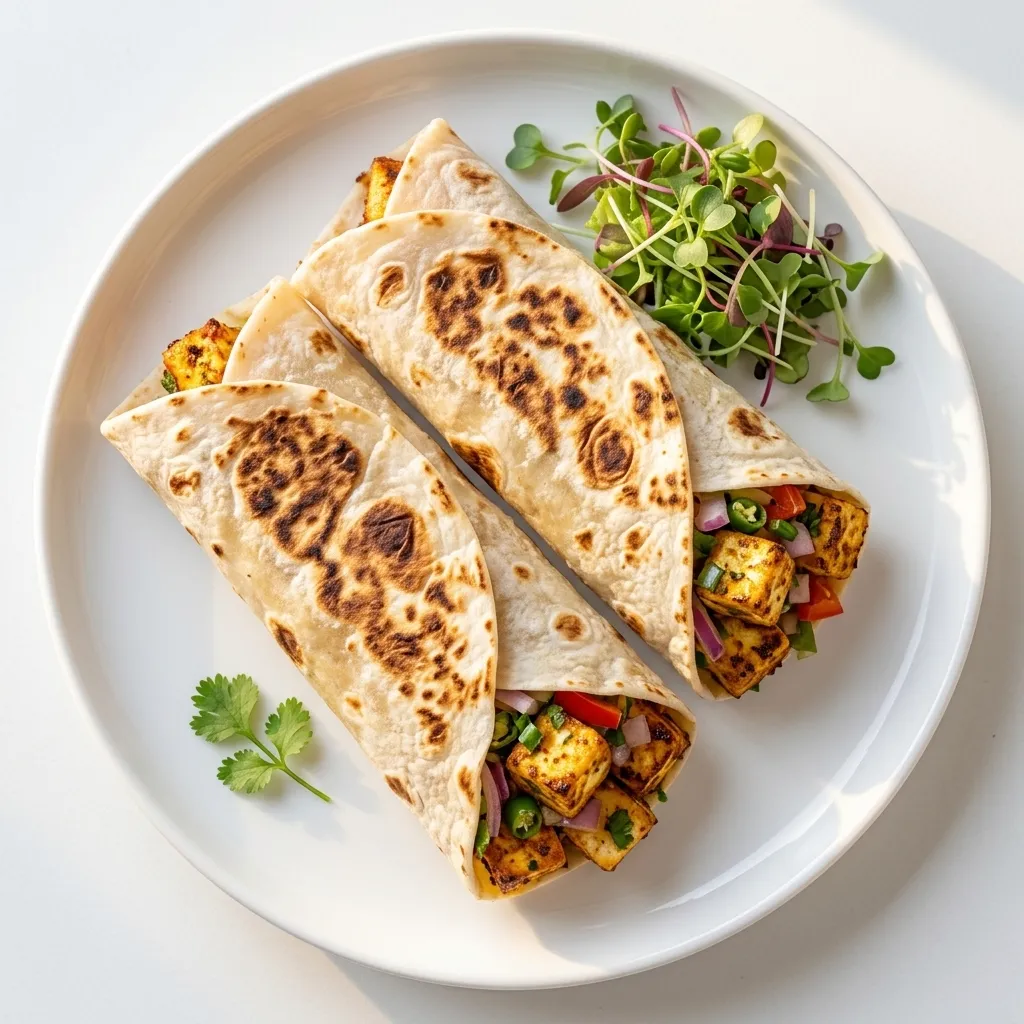 Vegetarian Indian chaat and parathas served at Cafe Junoon in NE Calgary