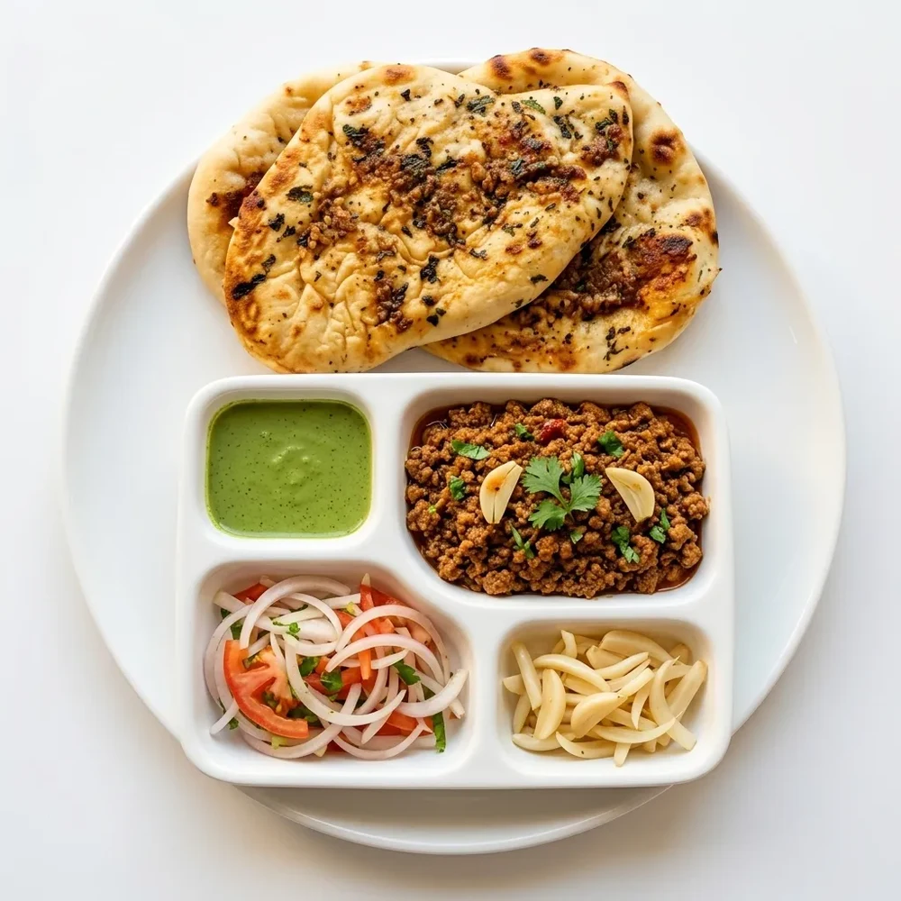 Amritsari Nutri Kulcha at Cafe Junoon, a pure vegetarian Indian cafe in Cornerstone, NE Calgary