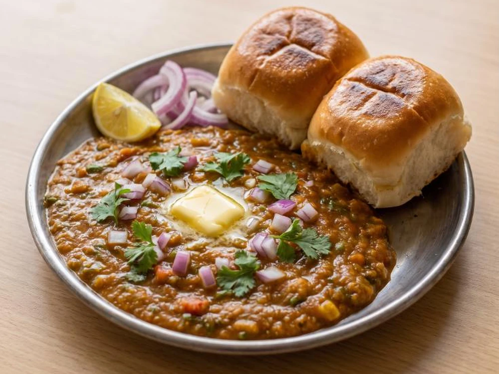 Pav Bhaji at Cafe Junoon, a pure vegetarian Indian cafe in Cornerstone, NE Calgary